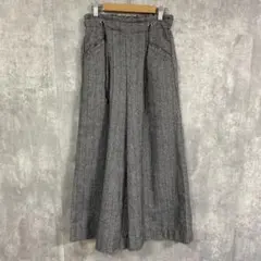 clear クリア　ヘンリボーン柄　ワイドパンツ　裏地あり　後ろゴム　フリー