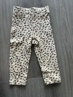 ペアマノン　レギンス　レオパード　豹柄　月　オーガニックズー柄　90