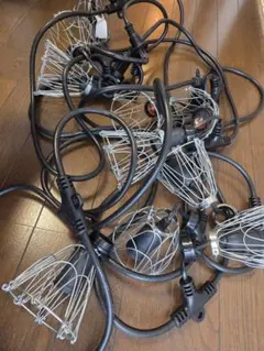 お得！10個 &10メーターの提灯（ちょうちん）用ソケットコード&電球ガード付きのサムネイル