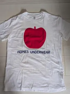 HOMES' UNDERWEAR Tシャツ ホワイト リンゴプリントのサムネイル
