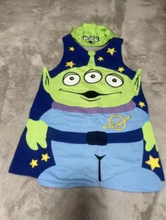 【haya777様専用】トイストーリー　リトルグリーンメンエプロンとヘアキャップ