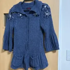 YUKI TORII ダークブルー カーディガン 日本製