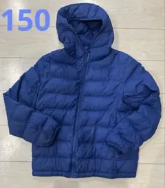 UNIQLO フード付きダウンジャケット 150cm ブルー