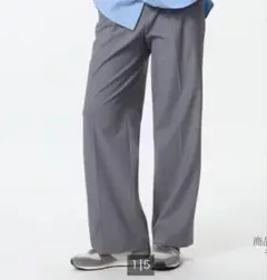 UNIQLO ユニクロ タックワイドパンツ/丈長め