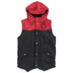 【Diesel】ディーゼル　切り替え　フード付き　中綿ベスト　0176