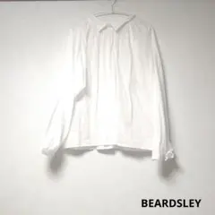 美品✨ ビアズリー ギャザーカフスシャツ バンドカラー スリット