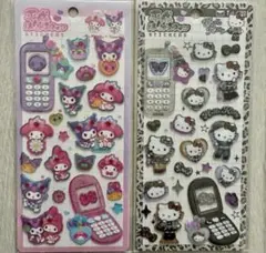 平成はっぴーフォン マイメロクロミ ヒョウ柄キティちゃん 2枚セット