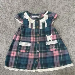 coeur a coeur チェック柄ワンピース 80