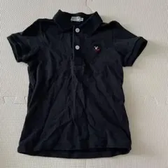 ミキハウス DOUBLE.B 黒 ポロシャツ 100cm