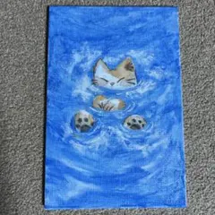 浮かぶ猫