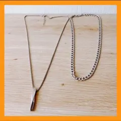 メンズ ネックレス シルバー チェーン 韓国 ユニセックス シンプル 兼用 男女