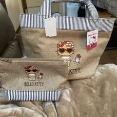 新品未使用　しまむら　ハローキティ　日焼けキティ　ポーチ　トートバッグ