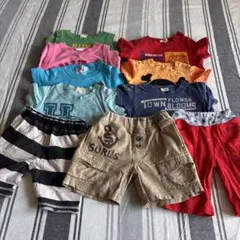 80cm 多色Tシャツ・ショートパンツセット 入園準備