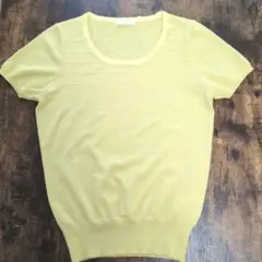 Rue de B 半袖 ニット Tシャツ イエローのサムネイル