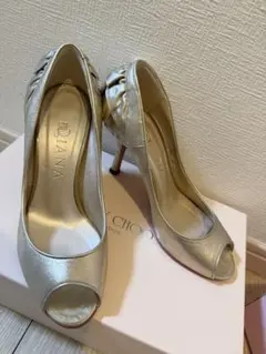 最終セール‼️『美品』DIANA パンプス ゴールド オープントゥ