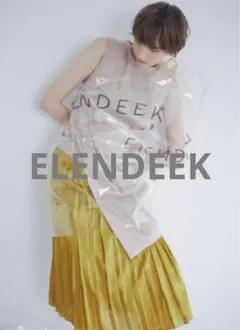 エレンディーク　定価3.1万 異素材アシンメトリーラップリングプリーツワンピース