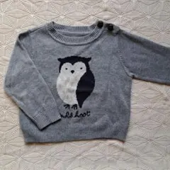 【COMME CA ISM】90cm フクロウセーター