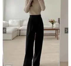 センタープレスストレートパンツ