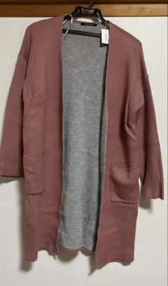 新品♡ピンク ニット ロングコートのサムネイル