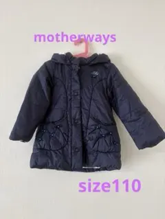 【美品】motherways ダウンコート　110 マザウェイズ　ネイビー