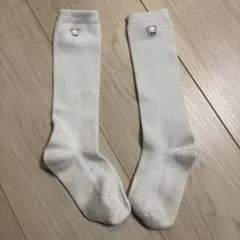 ホワイト familiarフォーマルキッズ靴下 クマ刺繍