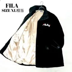 FILA フィラ スエード ジャケット コート バックロゴ ヴィンテージ 黒