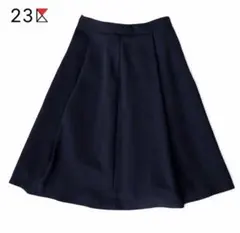 23区　フレアスカート　大きいサイズ　46 極美品　上品　通勤　黒　フォーマル