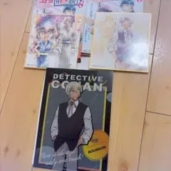 名探偵コナン 色紙アート ミニクリアファイル　安室＆コナン安室透降谷零3点セット