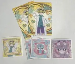 名探偵プリキュア ！　カード2枚　シール4枚　ジェット先輩　マシュタン　シュシュ