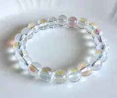 レインボーオーラ水晶 8mm ブレスレット ॱ⋅.˳˳.⋅˙ॱᐧ.˳˳.⋅ઇଓ