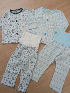 ボタン付きパジャマ　腹巻き付きパジャマ　90cm