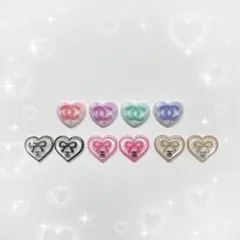 ネイルパーツ 10個セット ロゴ ハート 【1セット限定】