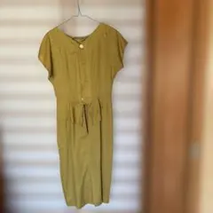 オリーブグリーン ノースリーブ ワンピース