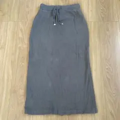 チャオパニック　リブ編みグレータイトスカート