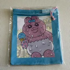 おぱんちゅうさぎ のびる巾着 ブルーのサムネイル