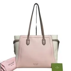 【極美品✨】ケイトスペード ノット ラージ トートバッグ 内総柄 シボ革 レザー