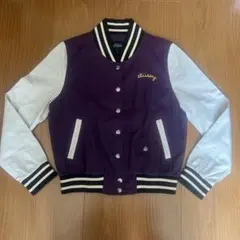 STÜSSY バイカラー　スタジャン　胸ロゴ/stuusy刺繍//ジャケット　Mのサムネイル