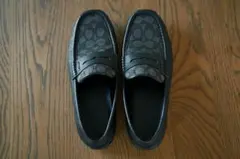 COACH リアム ドライバー シグネチャー ジャカード ローファー モノグラム