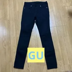 GUスキニーパンツ スリムフィットパンツ　ブラック67サイズ