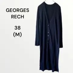 ジョルジュレッシュ ロングカーディガン 上品 万能 羽織り 薄手 スリット 38