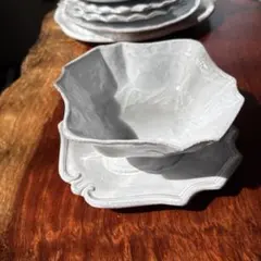 【未使用】アスティエ・ド・ヴィラット/Cube キューブ/プレート26cm Astier de Villatte Cube｜皿・器｜オルネ ド フォイユ公式