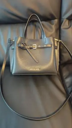 今日限定値下げ☆☆MICHAEL KORS 黒 レザー ショルダーバッグ