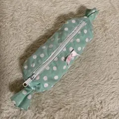 可愛い❤️水玉模様のミントグリーンペンケース&ポーチ