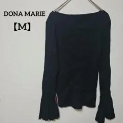 DONA MARIE【M】 袖フレア リブニット バイカラー 差し色ピンクのサムネイル