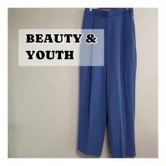 BEAUTY& YOUTH カラーパンツ ブルータックパンツ M