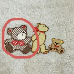 【ひまわり様専用】レトロ　くま　アイロンワッペン