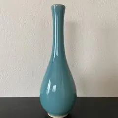 高麗青磁 一輪挿し 青緑色の陶器製花瓶 約19cm 峯岩の銘 - メルカリ