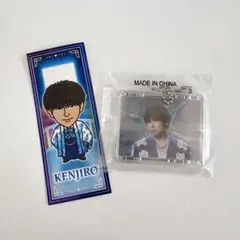 三代目JSB 山下健二郎スタジアム ガチャ ミニCDキーホルダー 縁日ステッカー