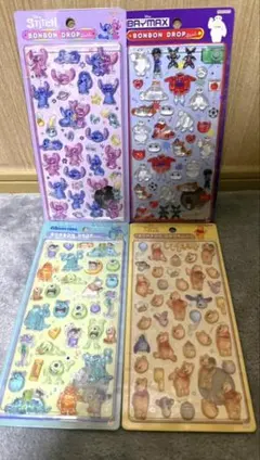 正規品 ディズニーボンボンドロップシール 4枚セット