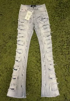 GUAPI グアピ スキニーフレアデニム ブルー 新品 28